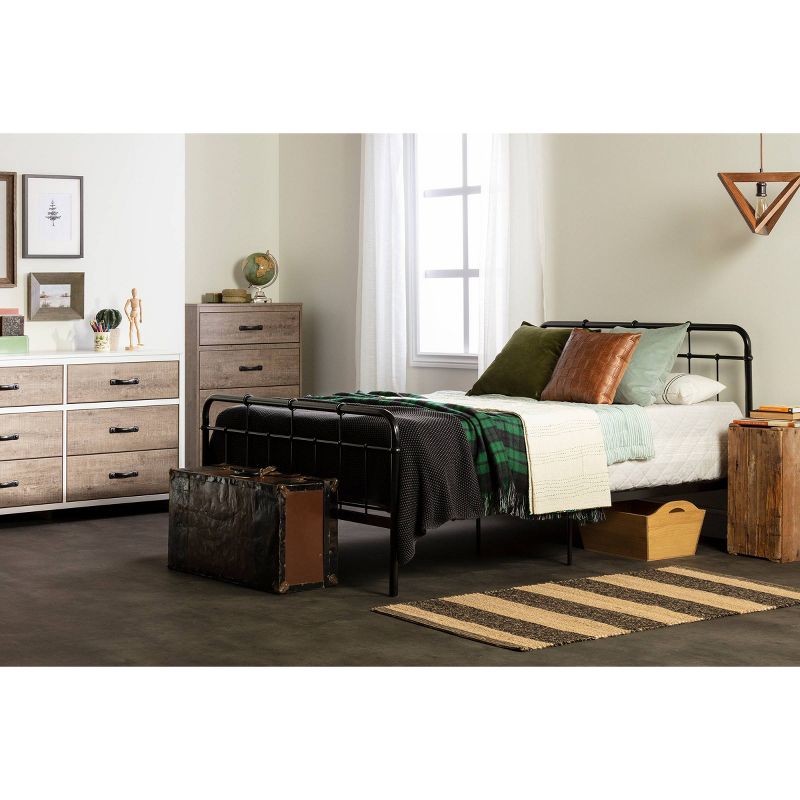 Hankel 4 Drawer Chest Storage Unit Weathered Oak - South Shore