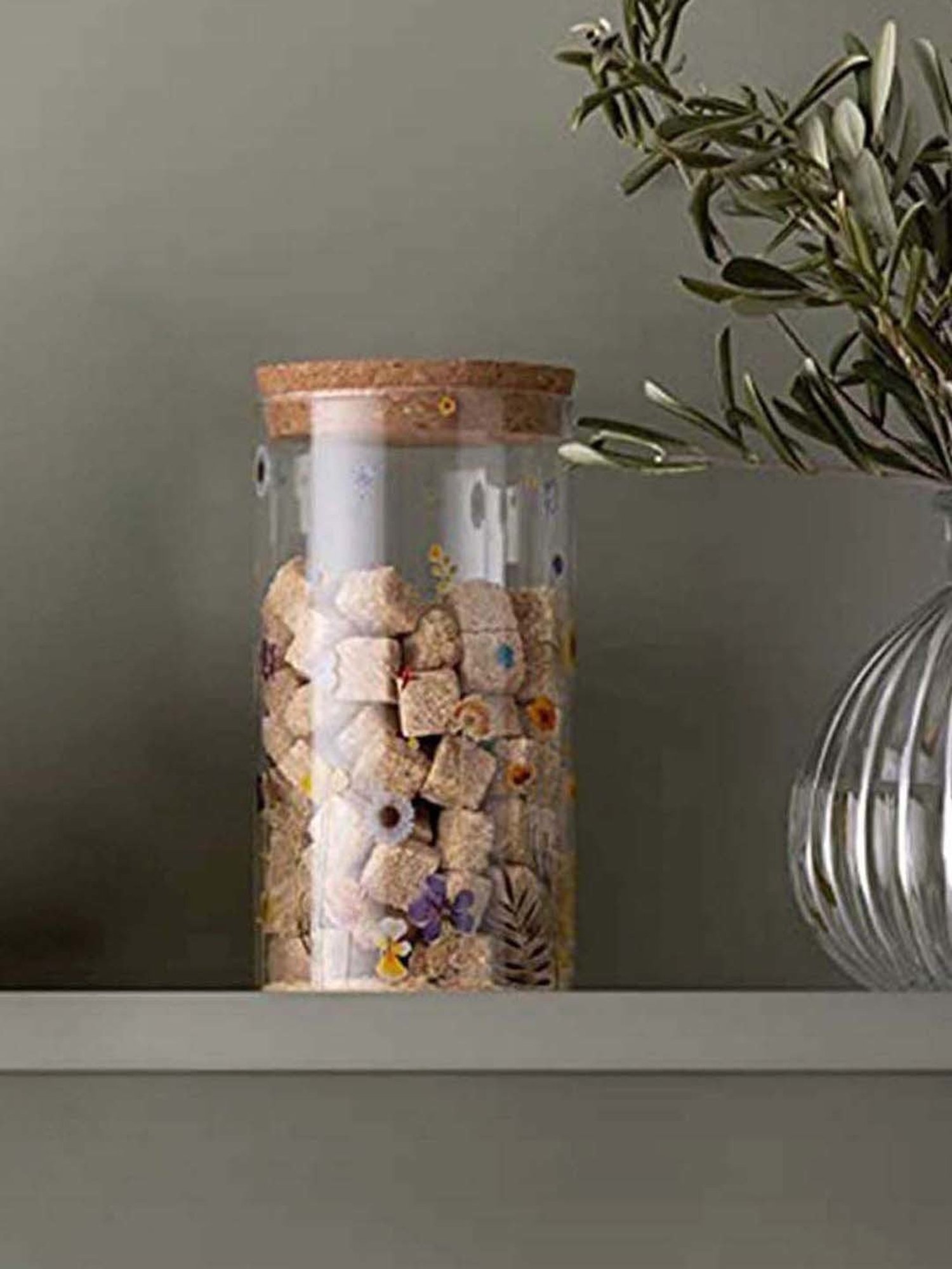 Typhoon Botanics Multicolor Glass Large Storage Container (1.1 L)