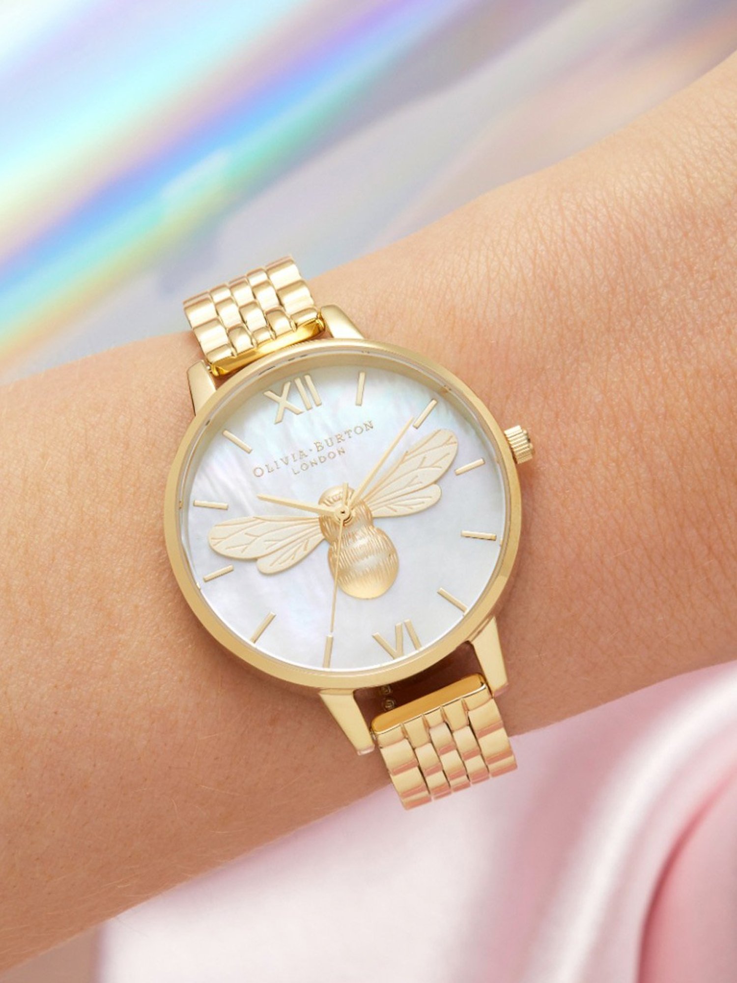 Olivia Burton OB16FB18 Lucky Bee Analog Watch for Women