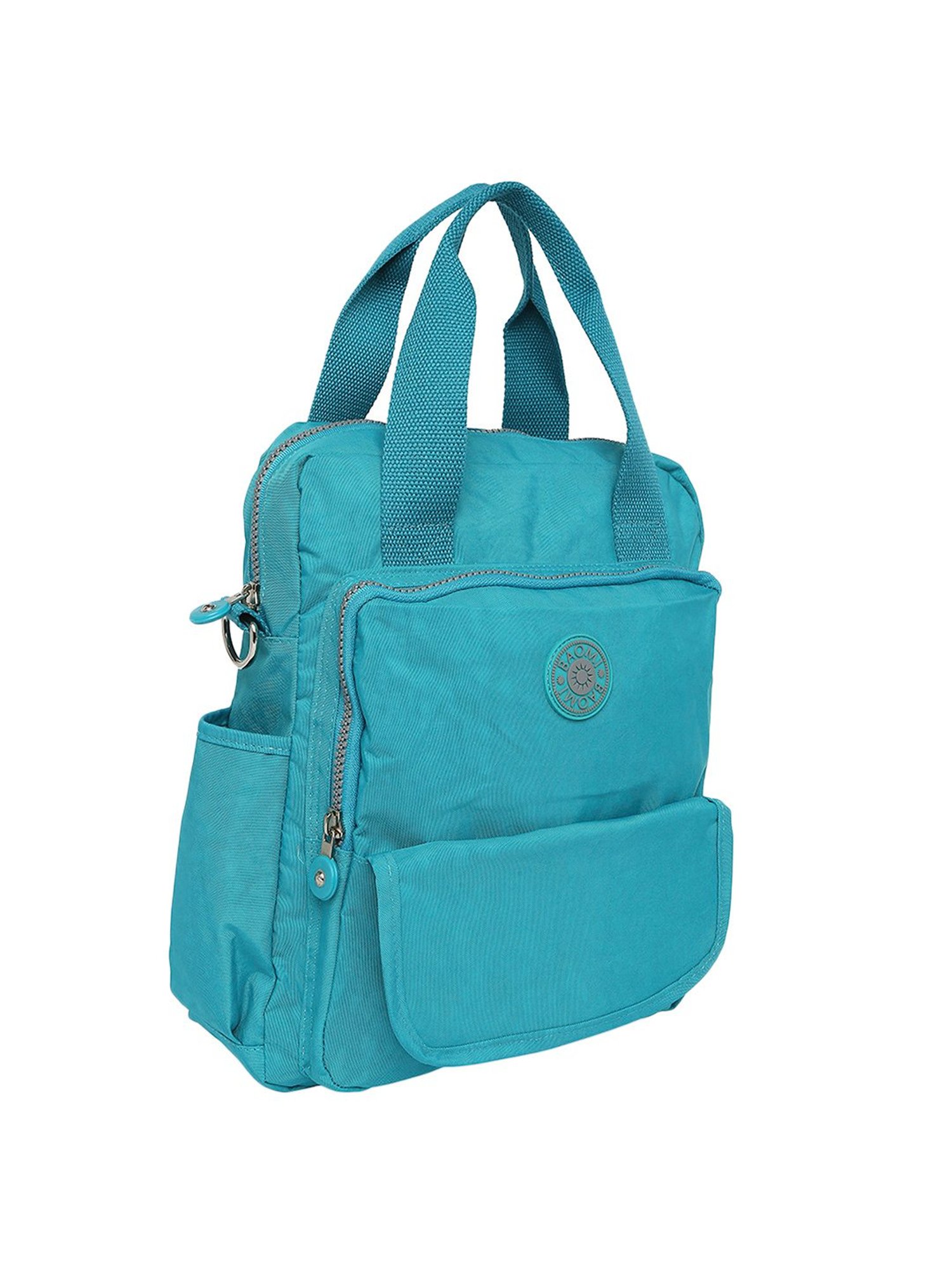 Baomi Blue Solid Medium Handbag