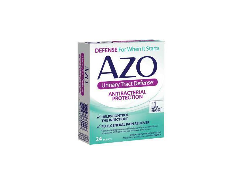 AZO Urinary Tract Defense, Antibacterial Protection + UTI Pain Relief - 24ct