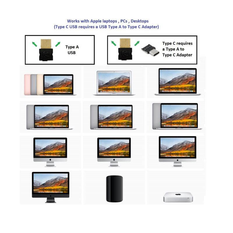 kokkia usb_splitter includes type c and microusb adapters : digital bluetooth usb splitter transmitter for windows/apple mac laptops/pcs/desktops, android smartphones/tablets/etc. works well wire