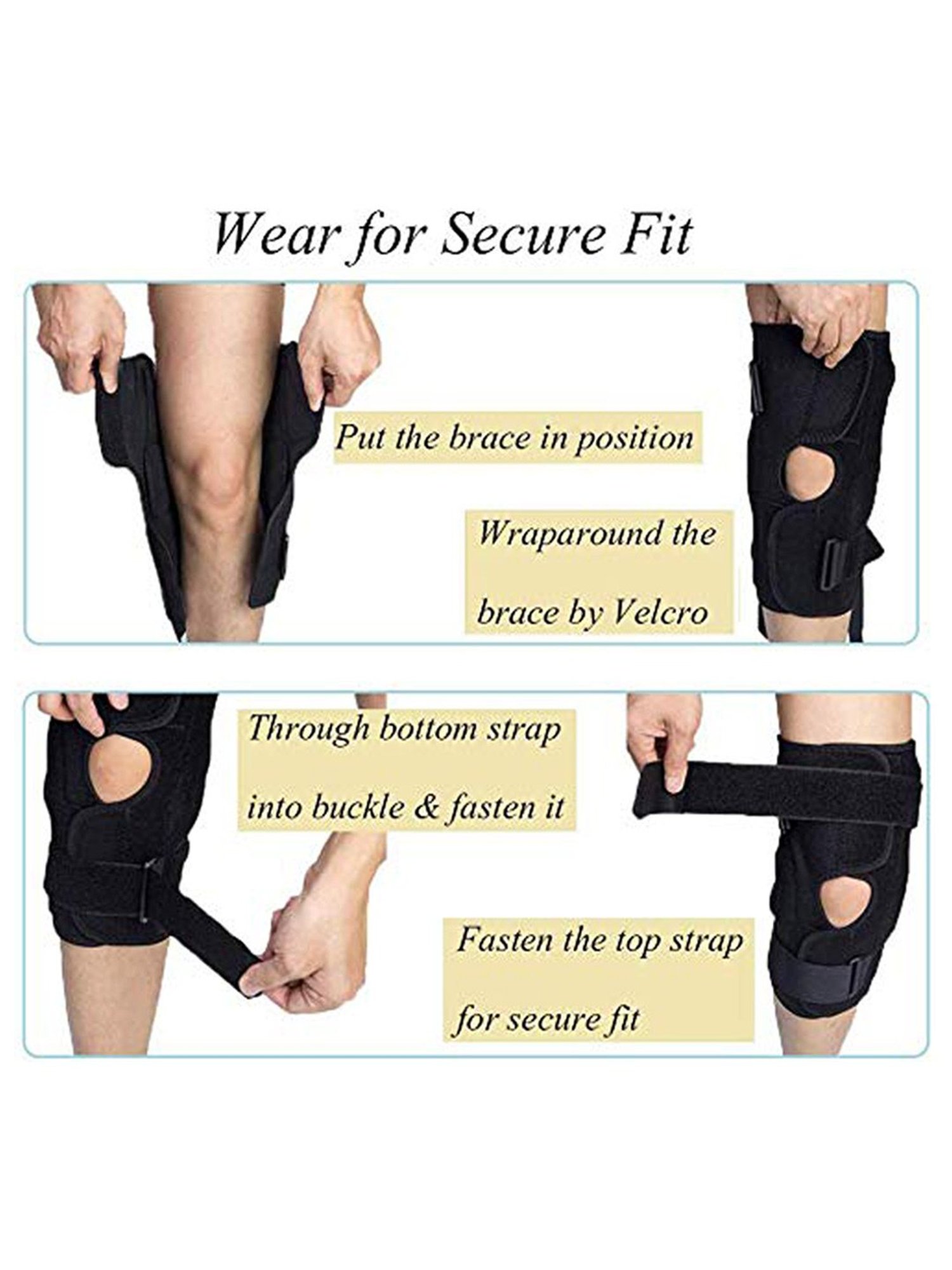 B Fit Hinged Knee Brace (Black)