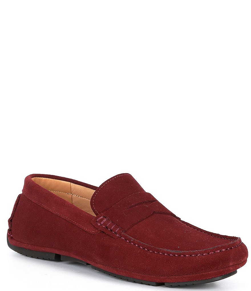 Flag LTD. Men's Morgan Suede Leather Penny Loafer Moccasins