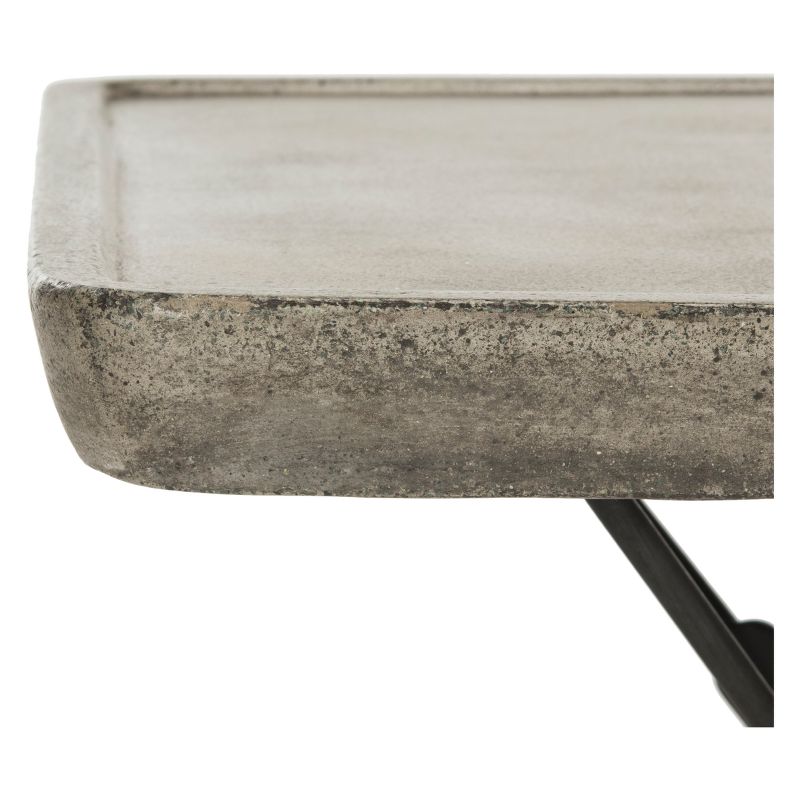 Manteo 70" Rectangular Outdoor Patio Fire Pit Table Light Gray - Modway