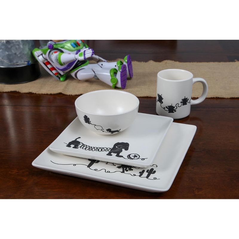 Seven20 Toy Story 4-Piece Ceramic Dinnerware Set With Scribble Characters