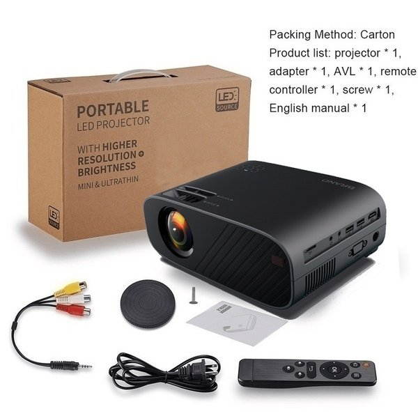 1080P HD WiFi Portable 3D LED Mini Video Projector Home Cinema 23000 Lumens 4K