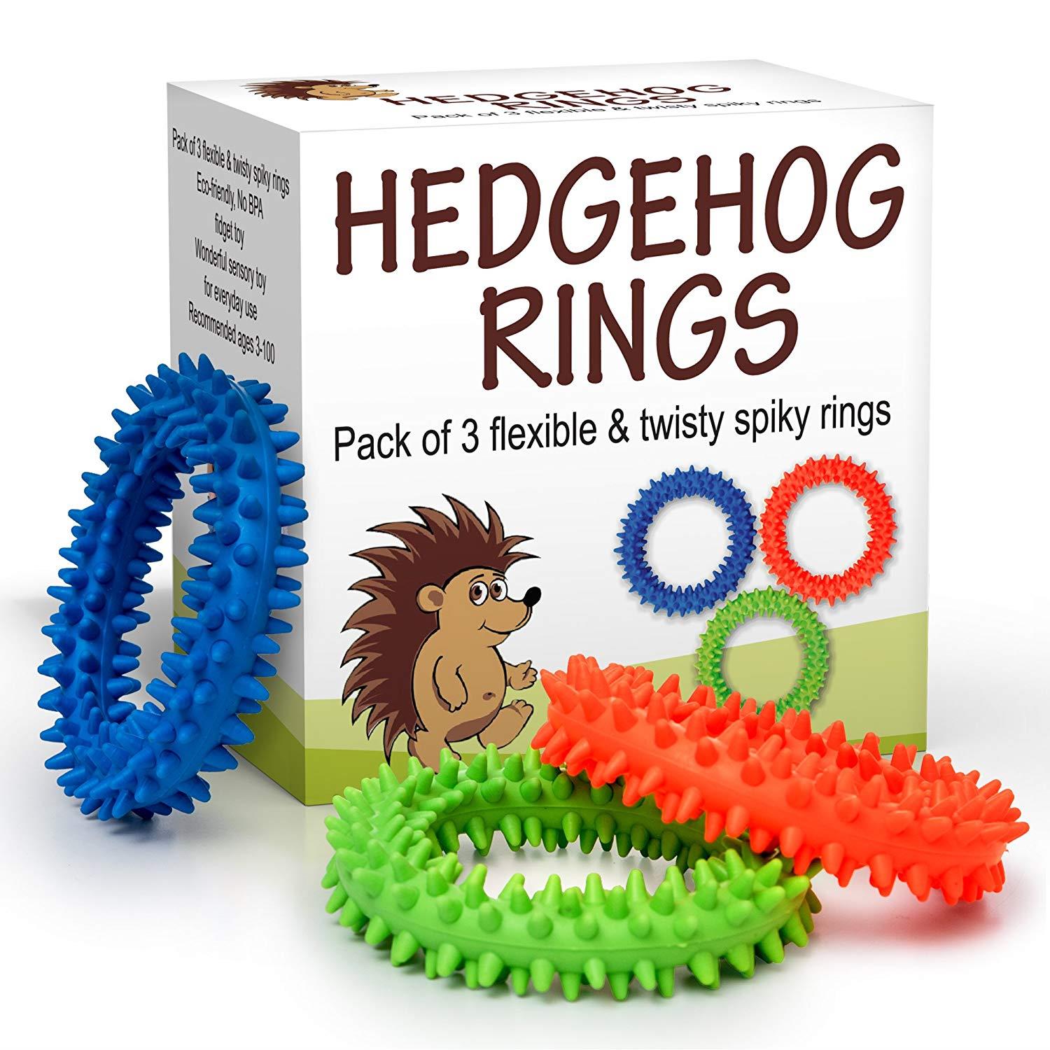 Sensory Ring and Fidget Toy | Soft, Flexible Ring and Rubber Spikes | Helps Reduce Stress and Anxiety| Promotes Focus and Clarity | Children, Youth, Adults Sensory Toys