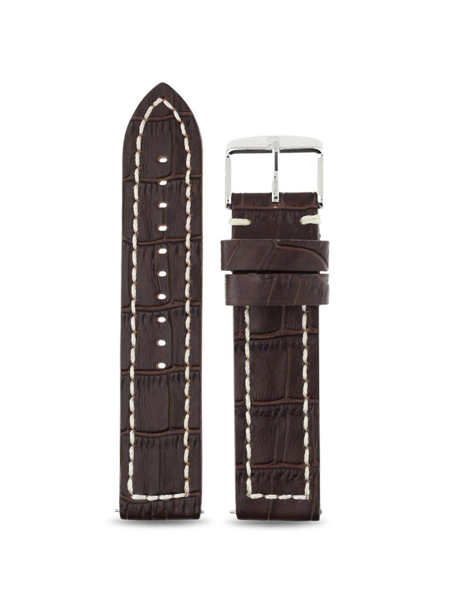 Titan 24 mm Tan Genuine Leather Strap for Men