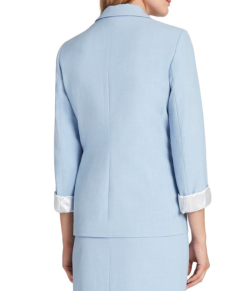 Tahari ASL Roll Sleeve Bi-Stretch Two Button Jacket