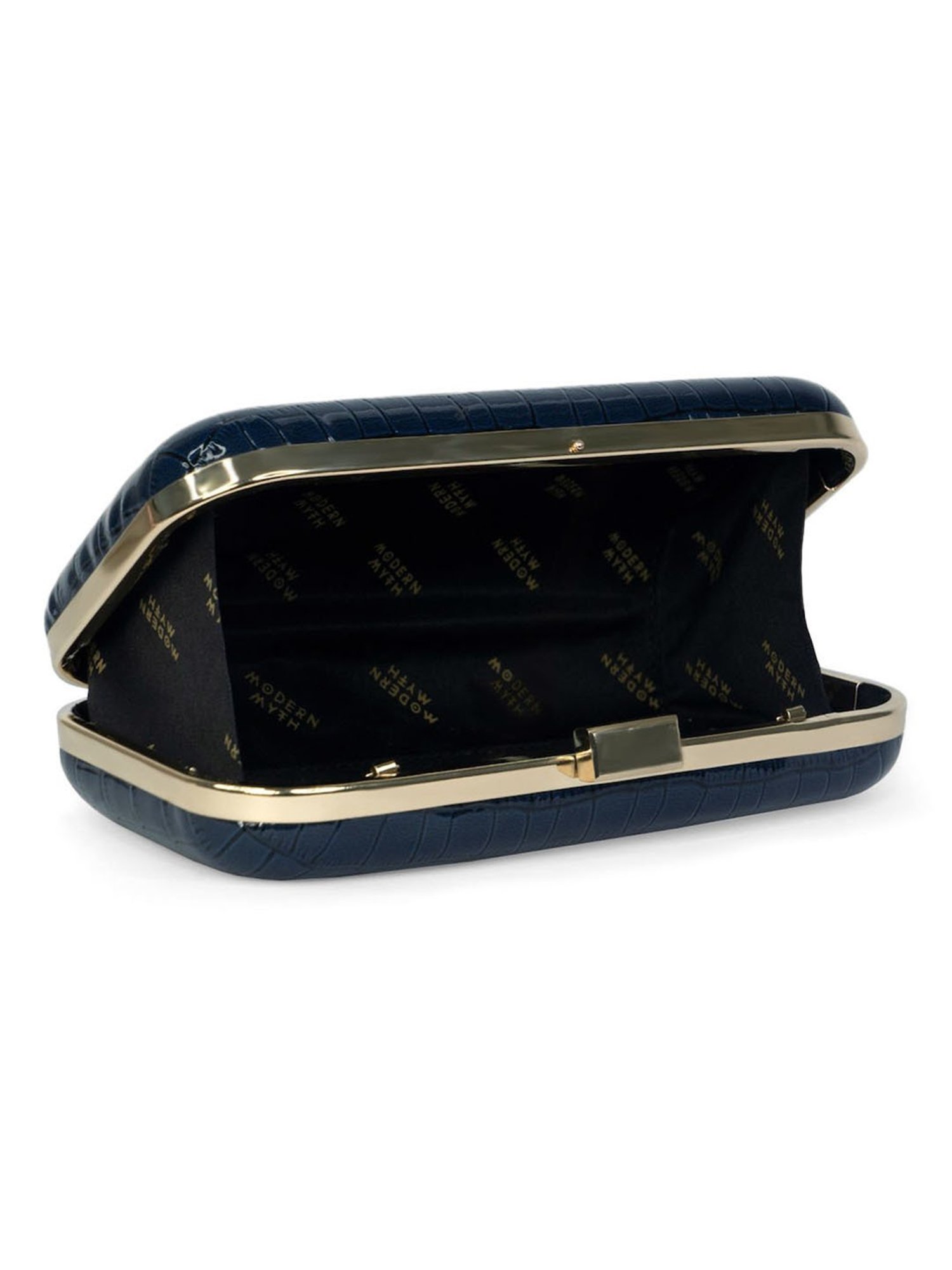 Modern Myth Blue Textured Clutch