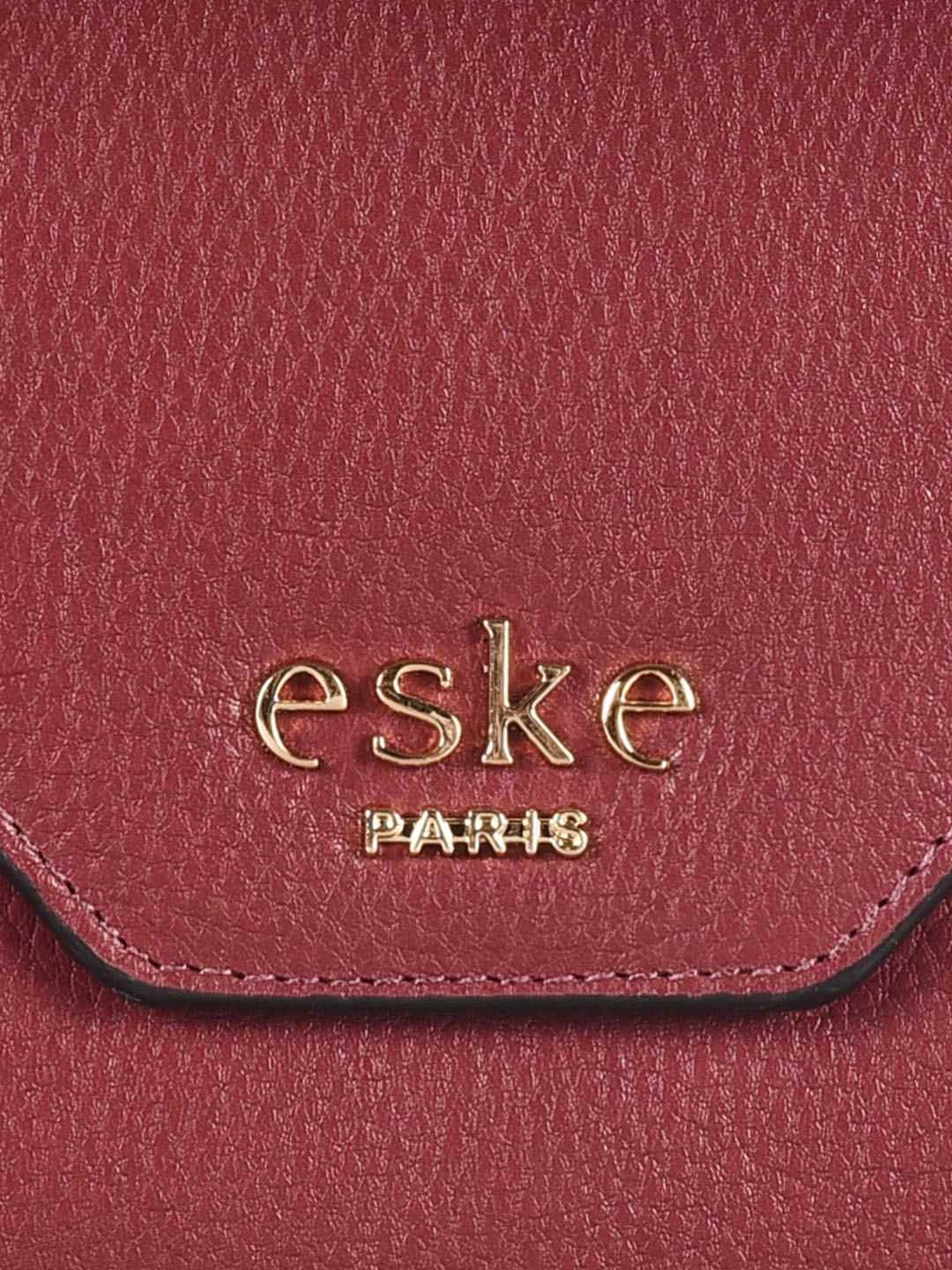 Eske Alaina  Magenta Solid Tri-Fold Wallet for Women