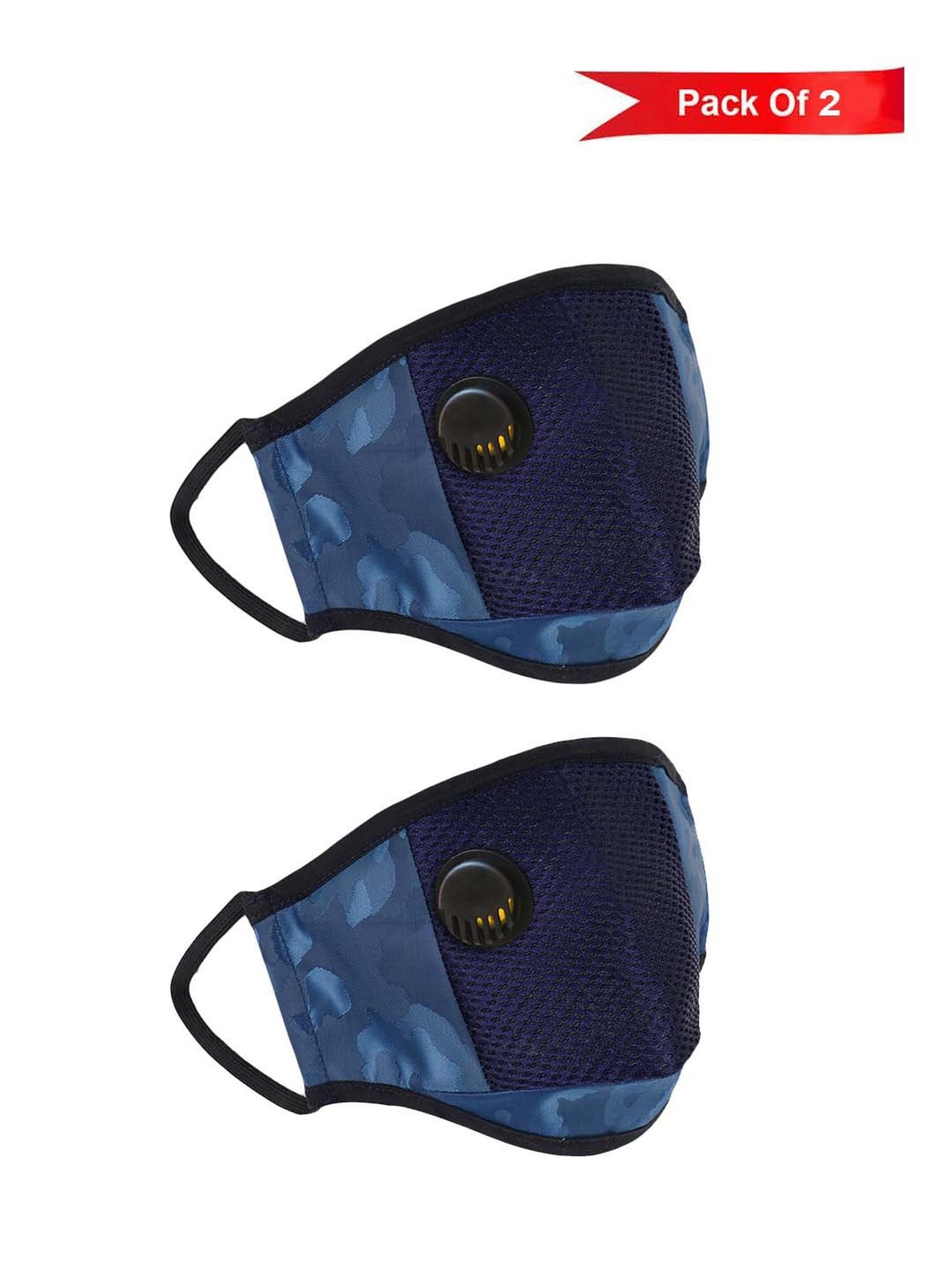 Lioncrown 4 Layered N95 Face Mask with Replaceable Filter Pocket - Pack of 2