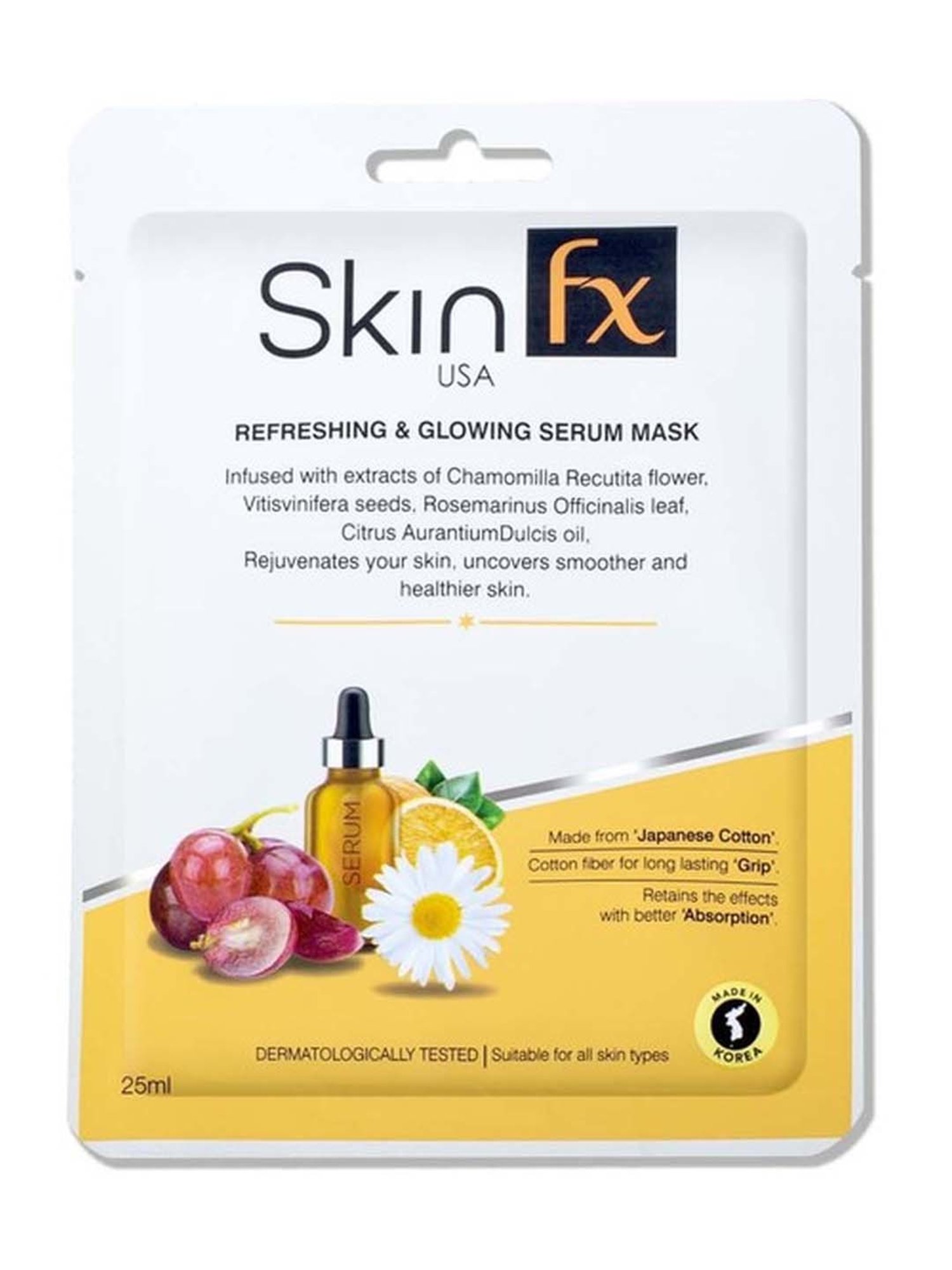 Skin Fx Brightening, Moisturising, Refreshing & Glowing Facial Serum Mask - Pack of 2