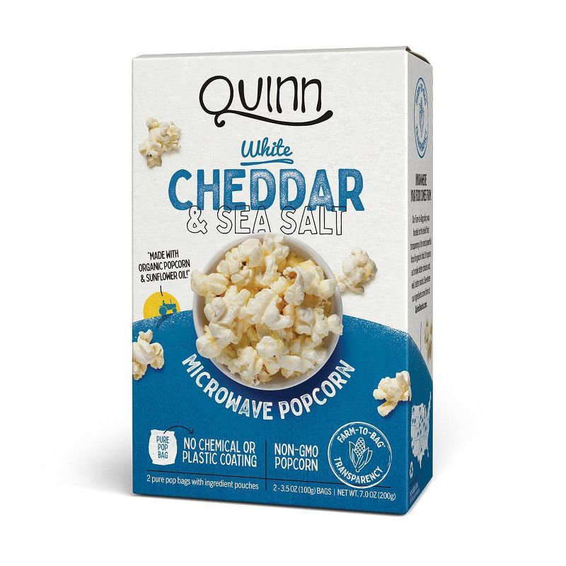 Quinn White Cheddar & Sea Salt Popcorn - 7oz