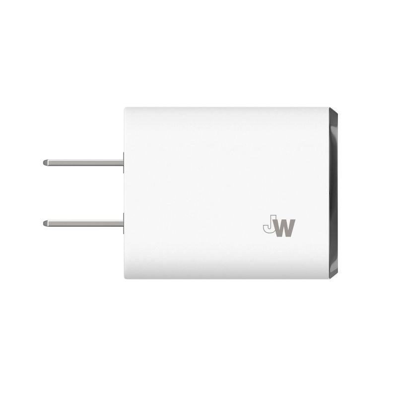 Just Wireless 2.4A/12W 1-Port USB-A Home Charger with 10ft TPU Lightning to USB-A Cable - White