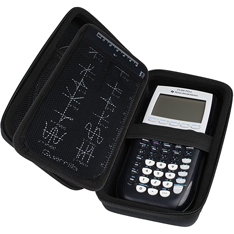 Hard Travel Case for TI83 Plus TI84 Plus TI84 Plus Color Edition TI89 Titanium TINspire CXampCX CASHP50G Graphing Calculators + s Essential Calculator Accessory Kit Black