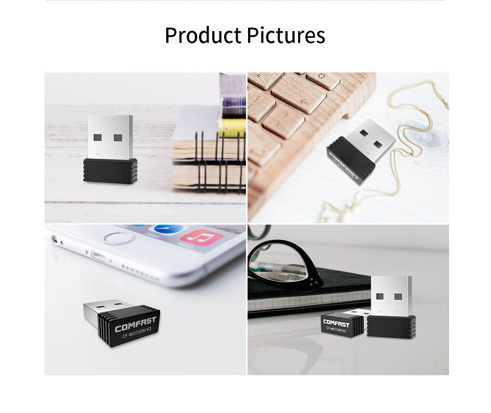 Network Card Wireless Mini USB Wifi Adapter 150Mbps USB2.0 Receiver Dongle For Desktop Laptop Windows MAC