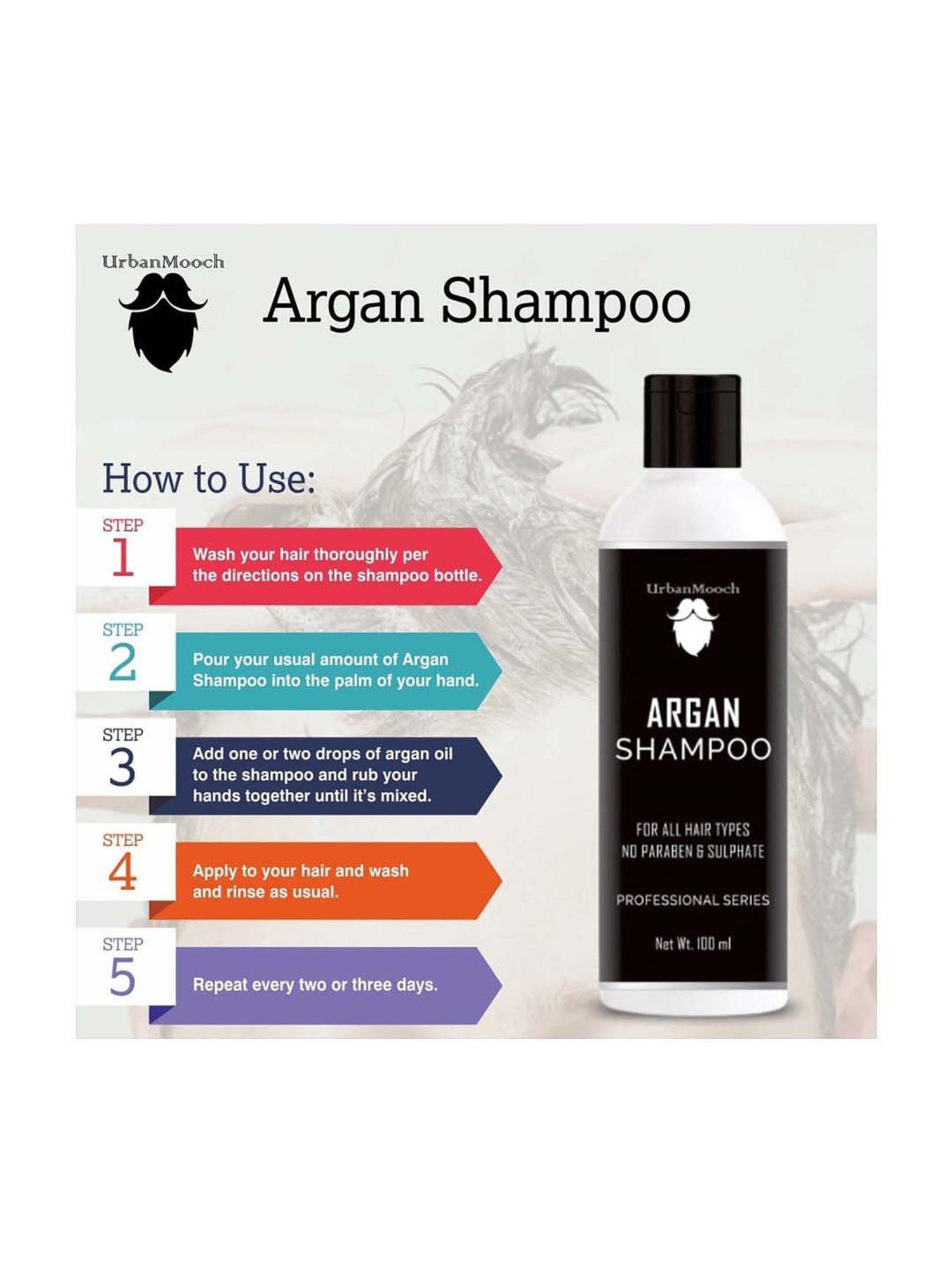 UrbanMooch Argan Shampoo - 100 ml