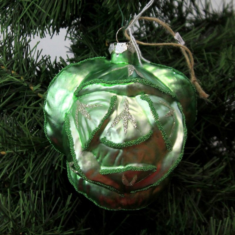 Holiday Ornament 4.5" Green Cabbage Leafy Green Vegetable Slaw  -  Tree Ornaments