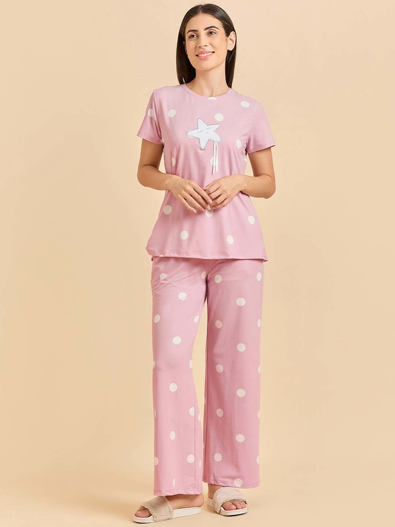 Sweet Dreams Pink Printed Top Pyjamas Set