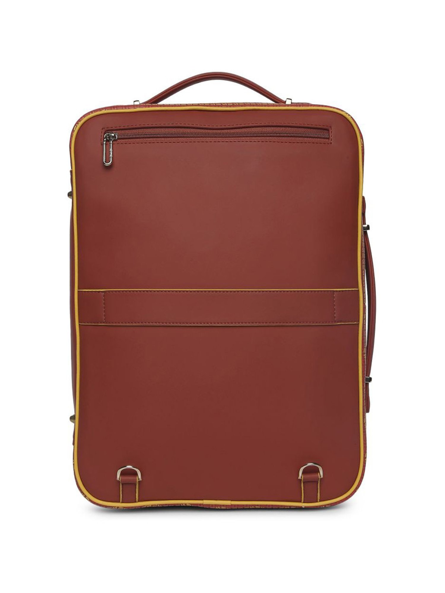 Eume Dragonfly Hot Sauce Red Leather Printed Backpack