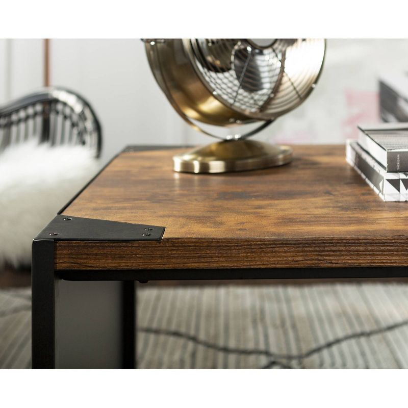 48" Steel Plate and Wood Coffee Table - Saracina Home