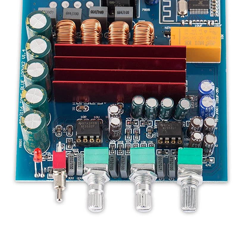 200W Bluetooth 42 Power Amplifier Board 2 Channel Digital Amp TPA3116D2 HiFi Stereo Audio Receiver Home Speaker Treble Bass Control