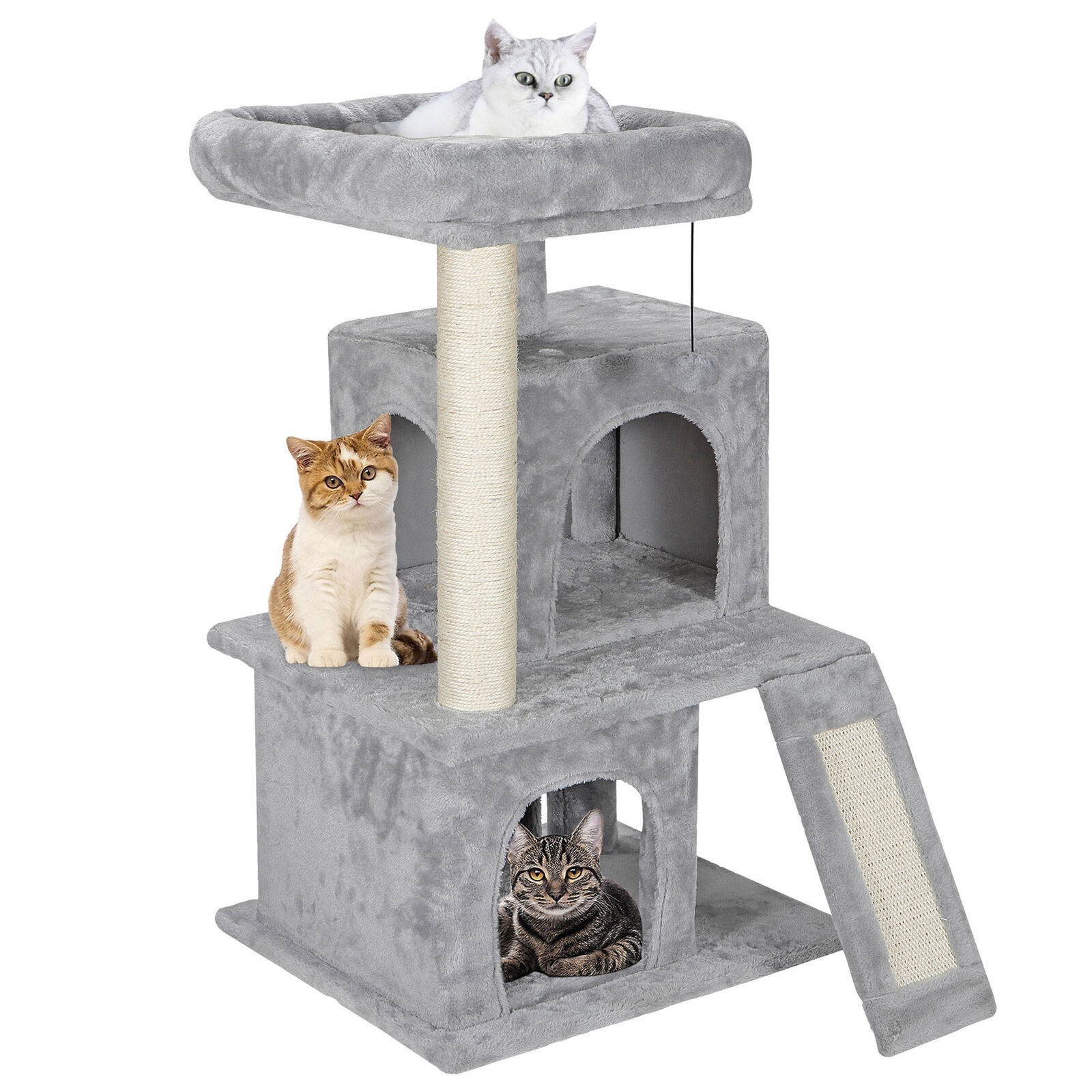 Great For Multiple Cats Scratcher Cat tree 34" Tower Play House Condo Pet House
