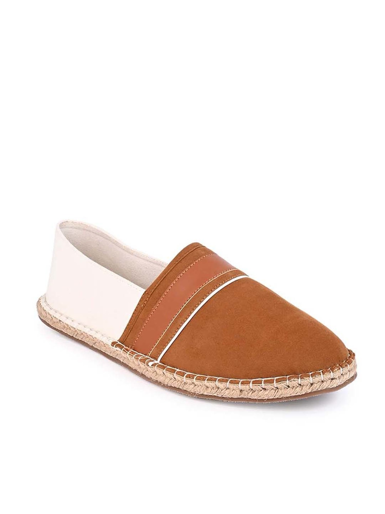 Styli Men's Tan Espadrille Shoes