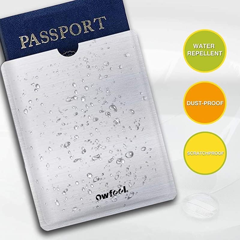 RFID Blocking Passport Protectors Anti Theft Credit Card Passport Sleeves Waterproof Antidegaussing Passport Holder RFID Shielding Bag for Privacy and Property Safety 10Pack