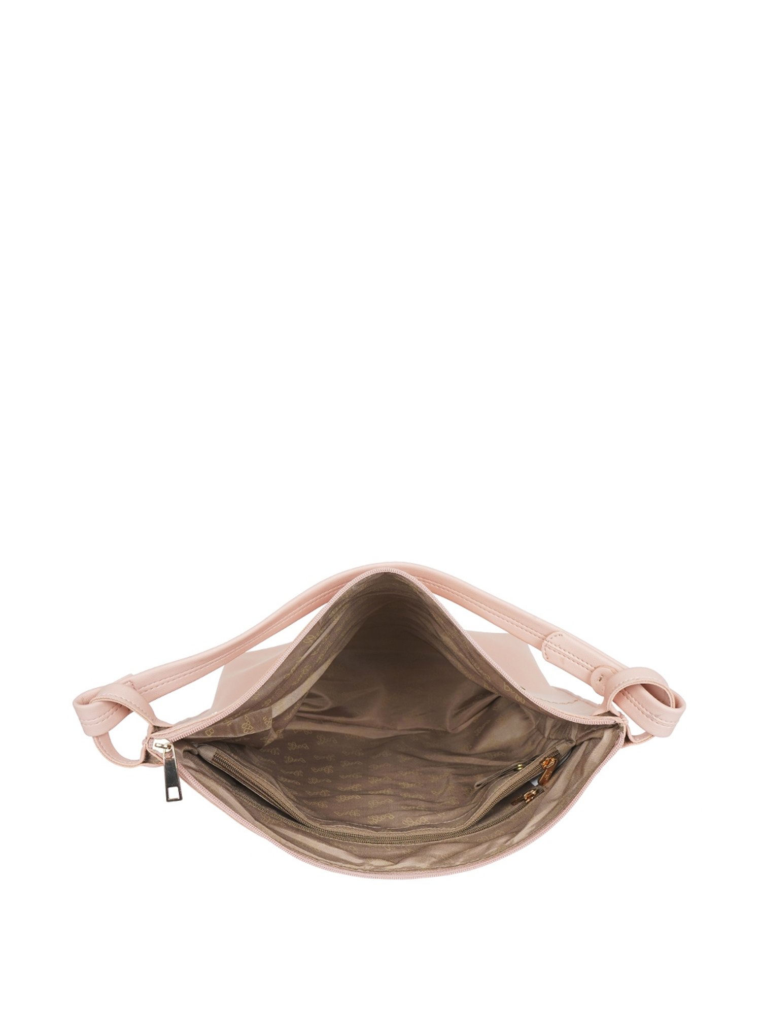 Baggit L Stallone Pink Solid Medium Hobo Handbag