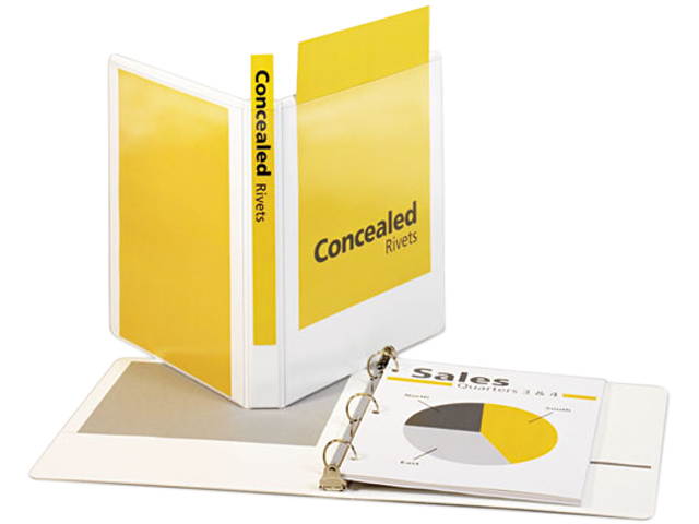 Cardinal 31300 Nonstick ProVue Round Ring View Binder, 1" Capacity, White