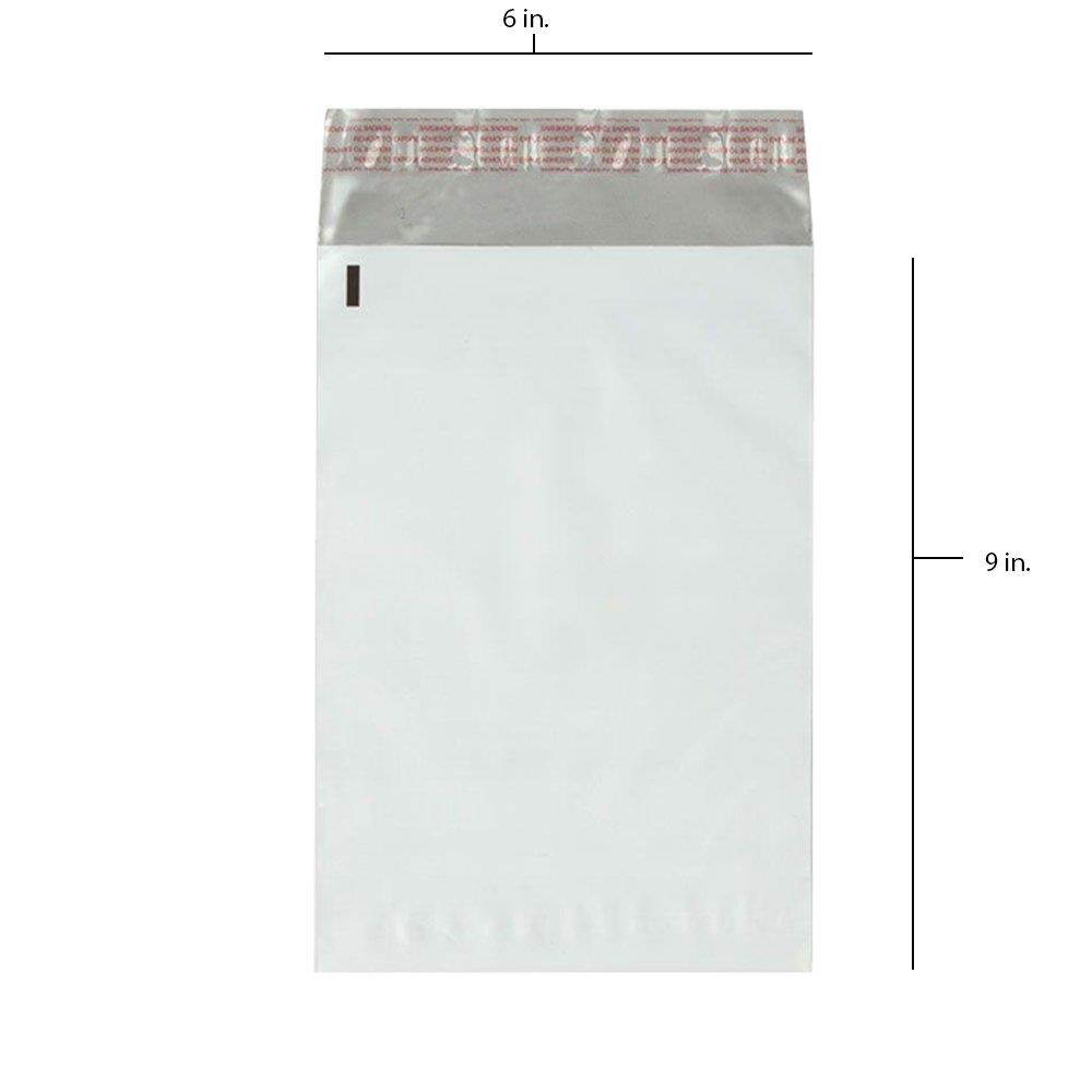 100 - 6x9 Fosmon Self-Seal Tear-Proof Polyethylene Mailers (100 Pack)