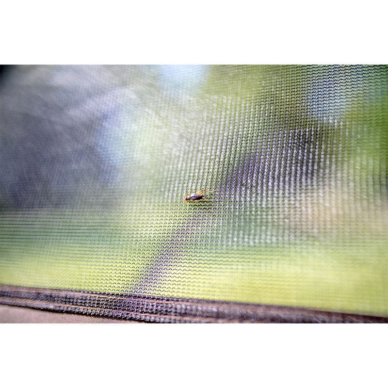 CLAM Quick-Set Escape Sky Camper 11.5' x 11.5' Portable Pop-Up Outdoor Gazebo Screen Tent 6 Sided Canopy Shelter with Ground Stakes & Carry Bag, Brown