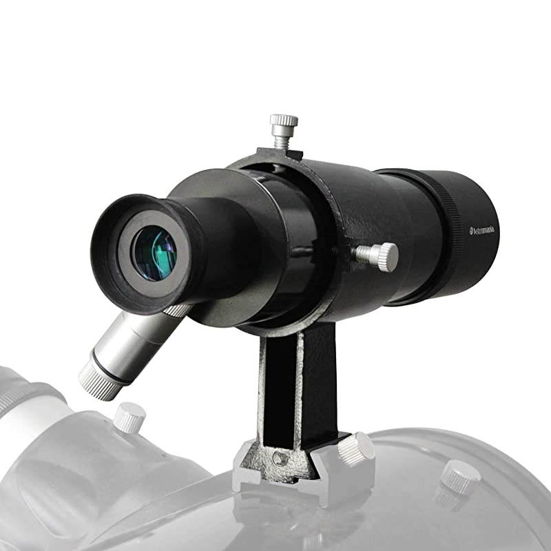 9x50 Illuminated Finder Scope Black it Provides Both a Bright Image and Comfortable Viewing