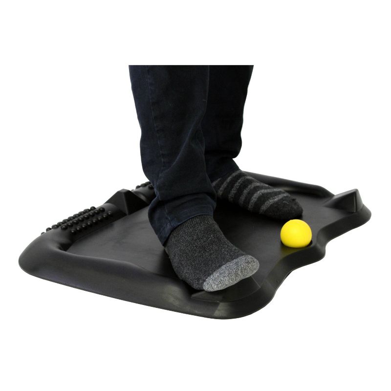 Topographical Energizing Floor Mat Black - Rocelco