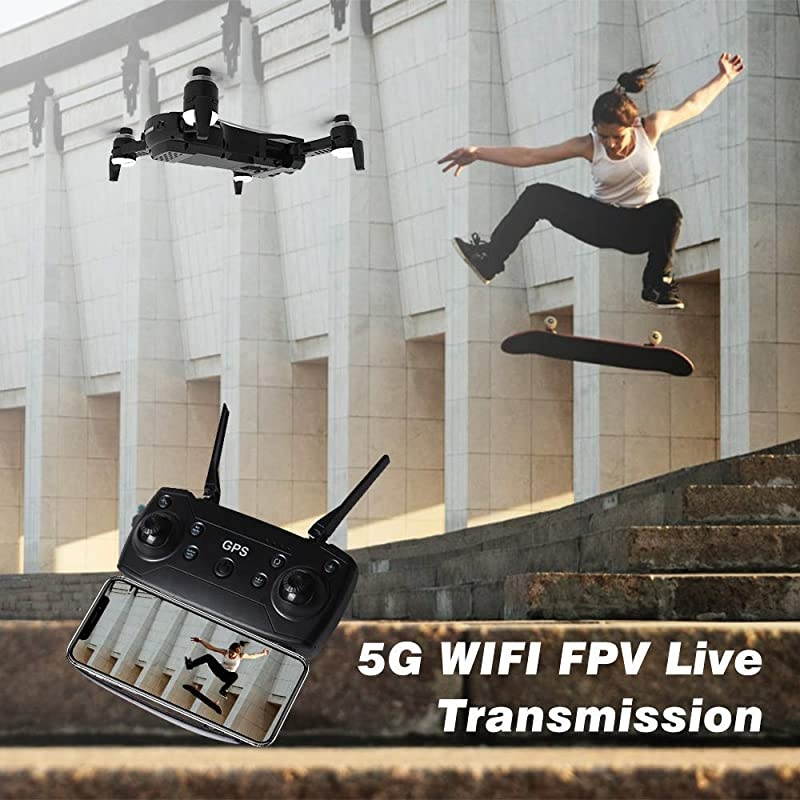 Drones with 4K Camera for Adults, IDEA21 5GHz WiFi FPV Live Video with Adjustable 120 Wide-Angle Camera and Quadcopter, RC Quadcopter Helicopter,15 Mins Flight Time (IDEA21)