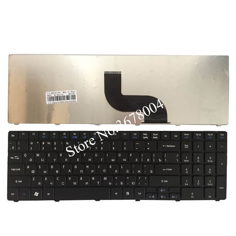 Russian Keyboard for Acer Aspire 90.4HV07.S0R V104730DS3 RU 9Z.N1H82.C0R PK130C92A04 AEZR7700010 NSK-ALC0R KB.I170A.164 RU Black