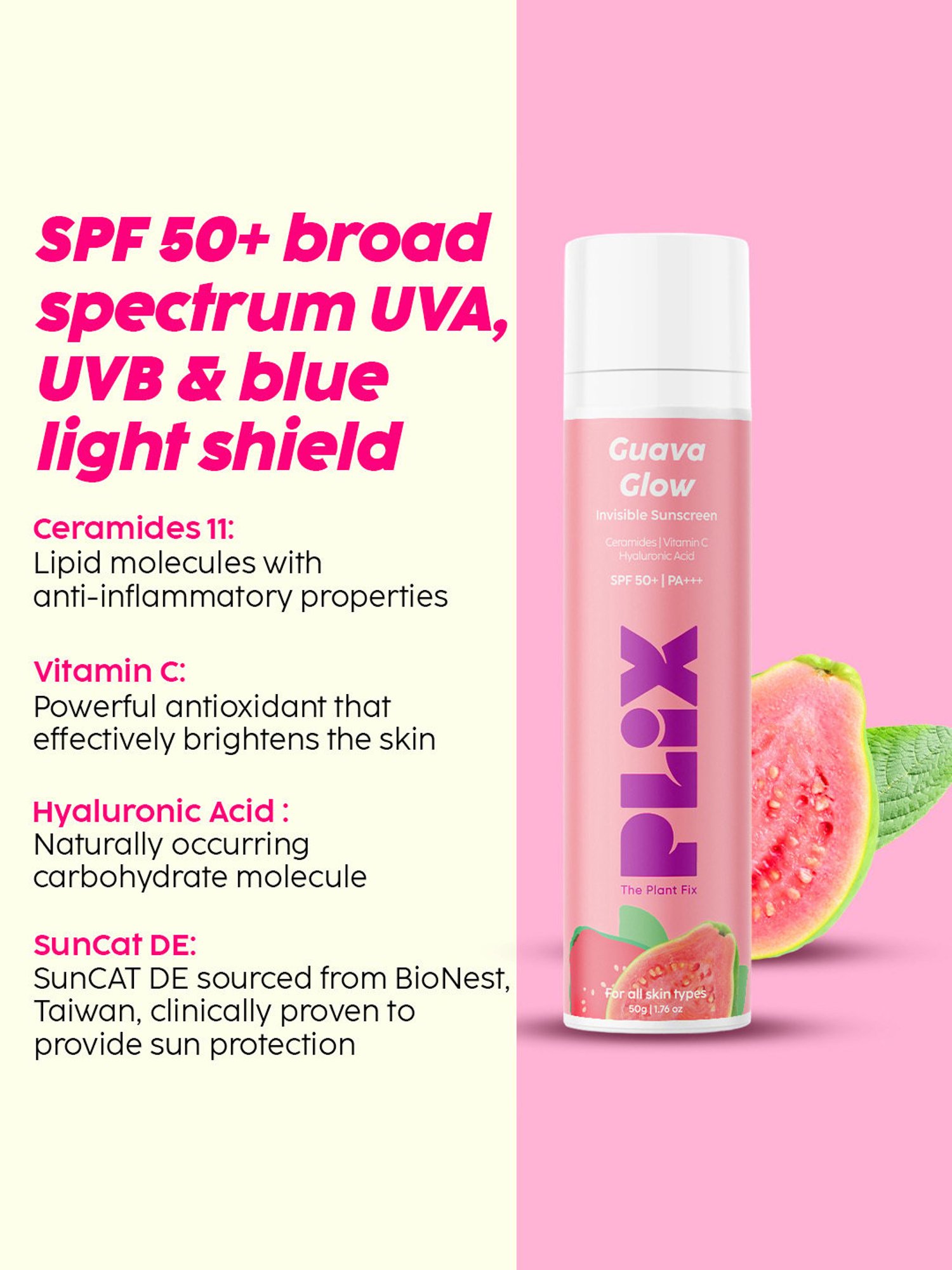 PLIX THE PLANT FIX Guava Glow Dewy Serum & Invisible Sunscreen Combo