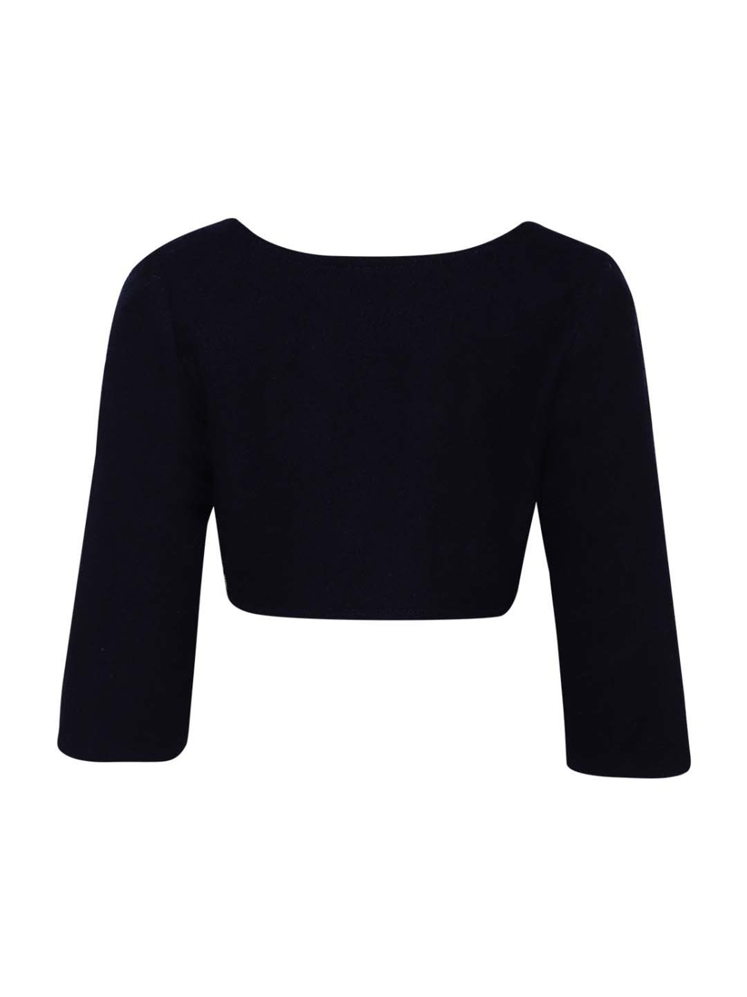 A Little Fable Kids Navy Applique Shrug