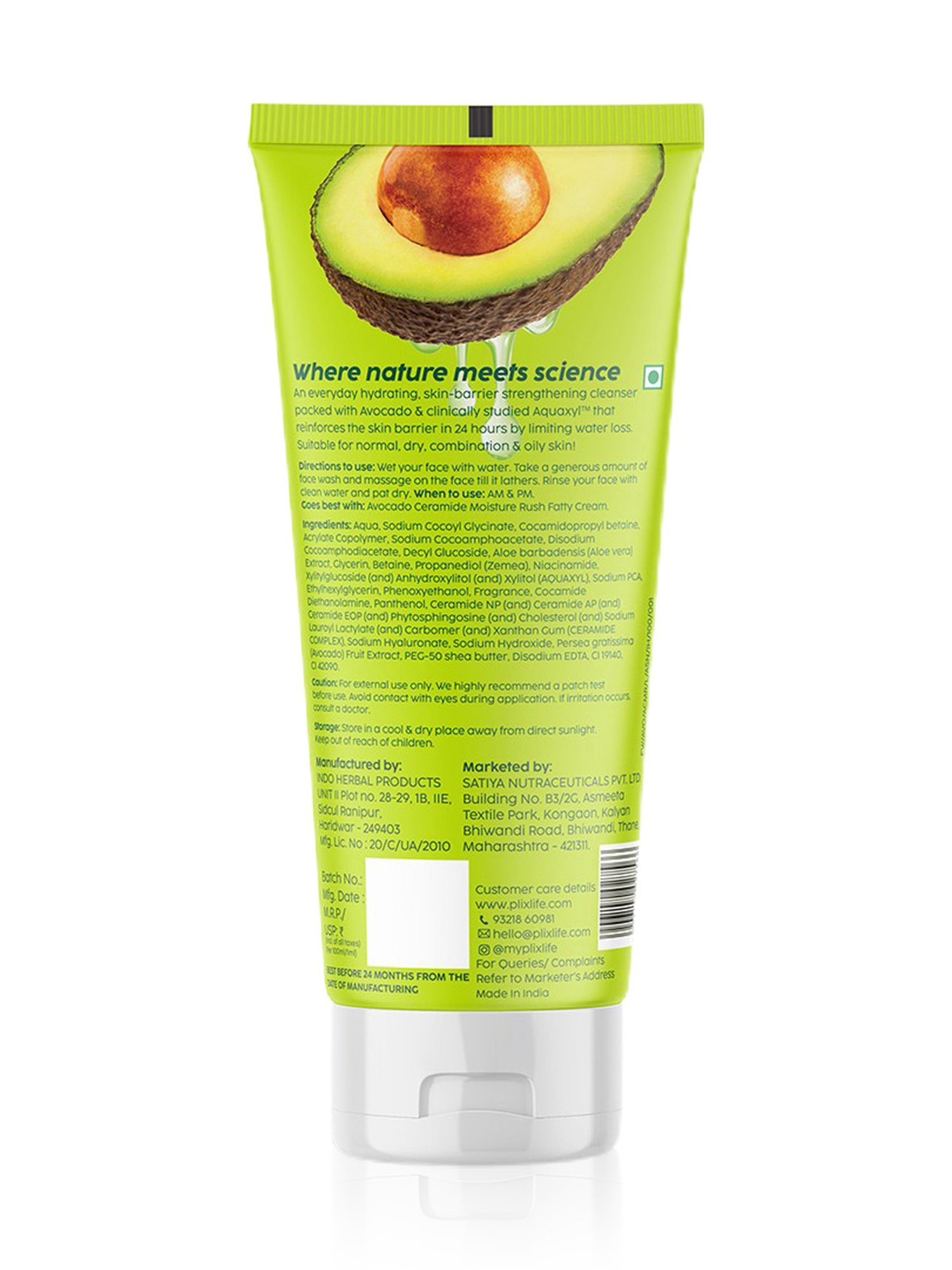 PLIX THE PLANT FIX Avocado Ceramide Moisture Rush Juicy Cleanser - 100 ml