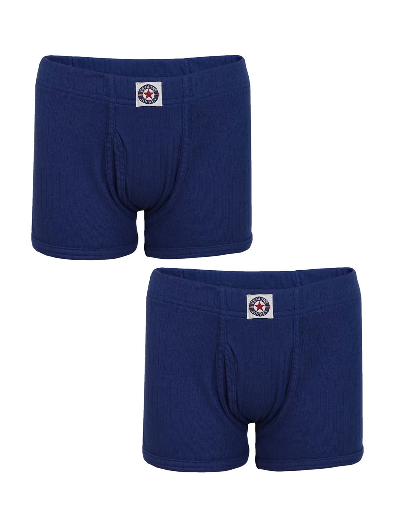 Jockey Kids Navy Cotton Trunks - Pack of 2