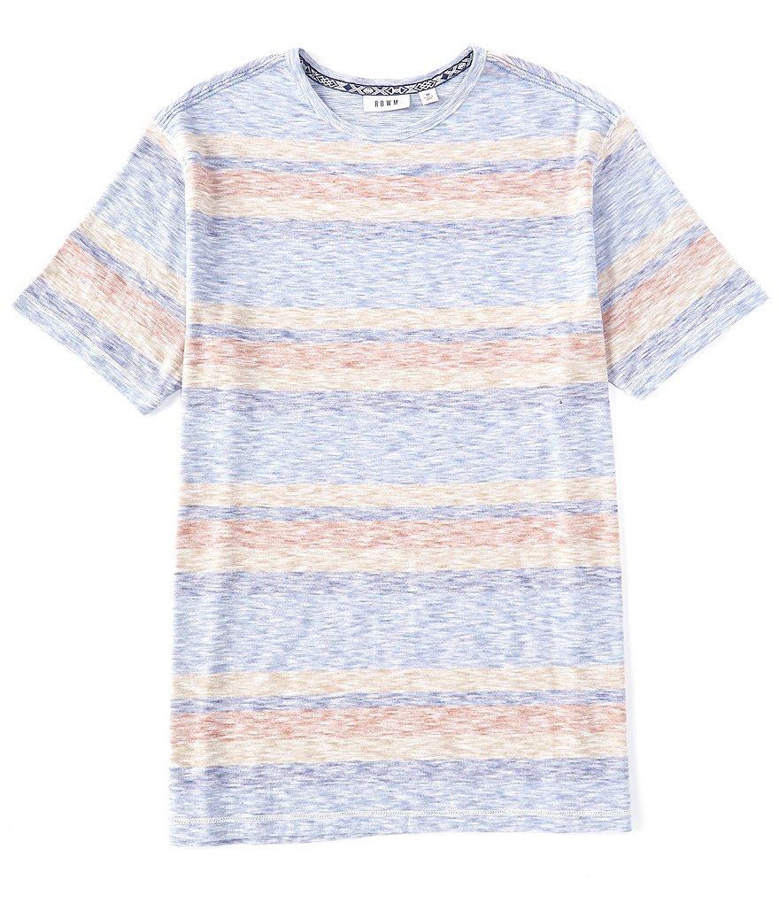 Rowm Short-Sleeve Reverse Striped Crew Tee