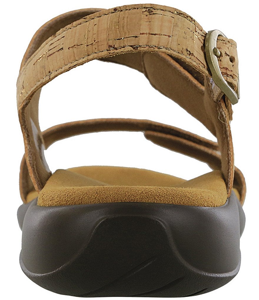 SAS Nudu Cork Heel Strap Wedge Sandals