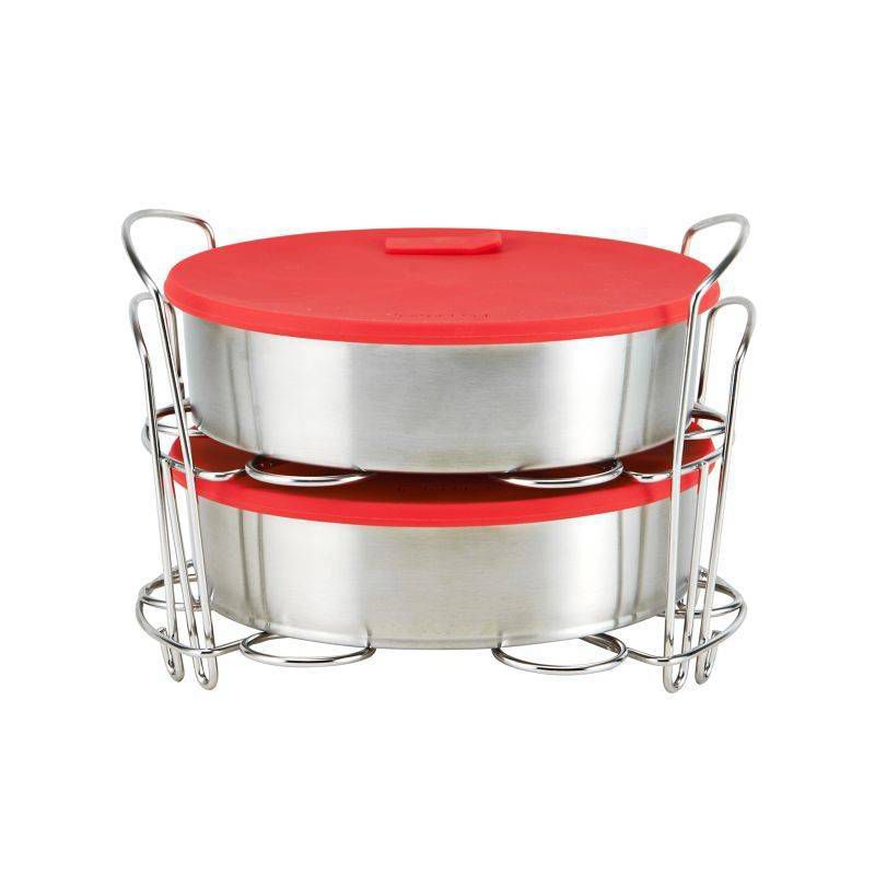 Instant Pot Set of 2 Pans with Lids and 2 Racks