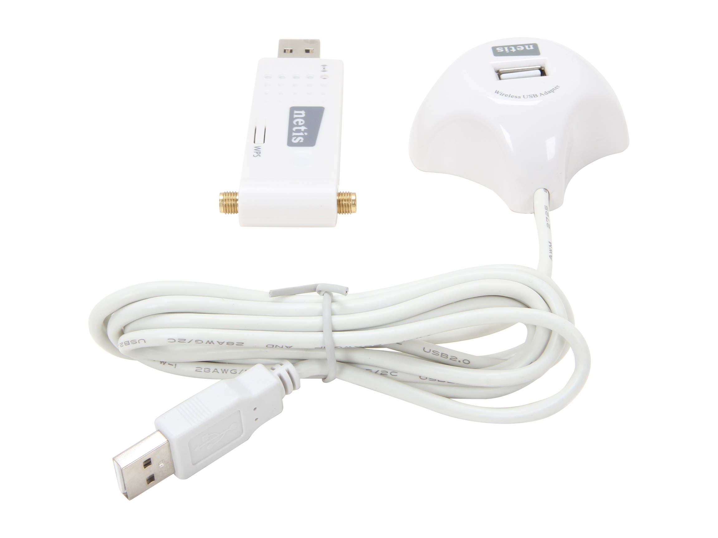 NETIS WF2151 USB 2.0 N600 Wireless Dual Band USB Adapter, Detachable Antennas