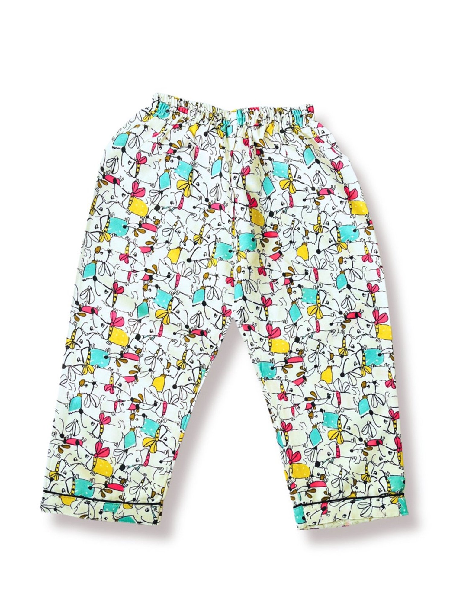 Tippy Top Girls White Printed Shirt with Pants