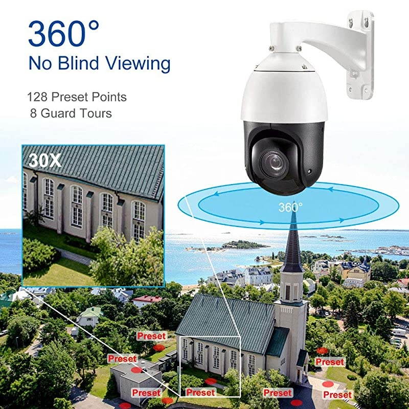 2MP Auto-Cruise PTZ Security Camera 20X Optical Zoom HD 1080p 4-in-1 TVI/AHD/CVI/CVBS Video Surveillance- Pattern Scan, Waterproof, Night Vision, Coaxial Wired High Speed Dome CCTV Camera