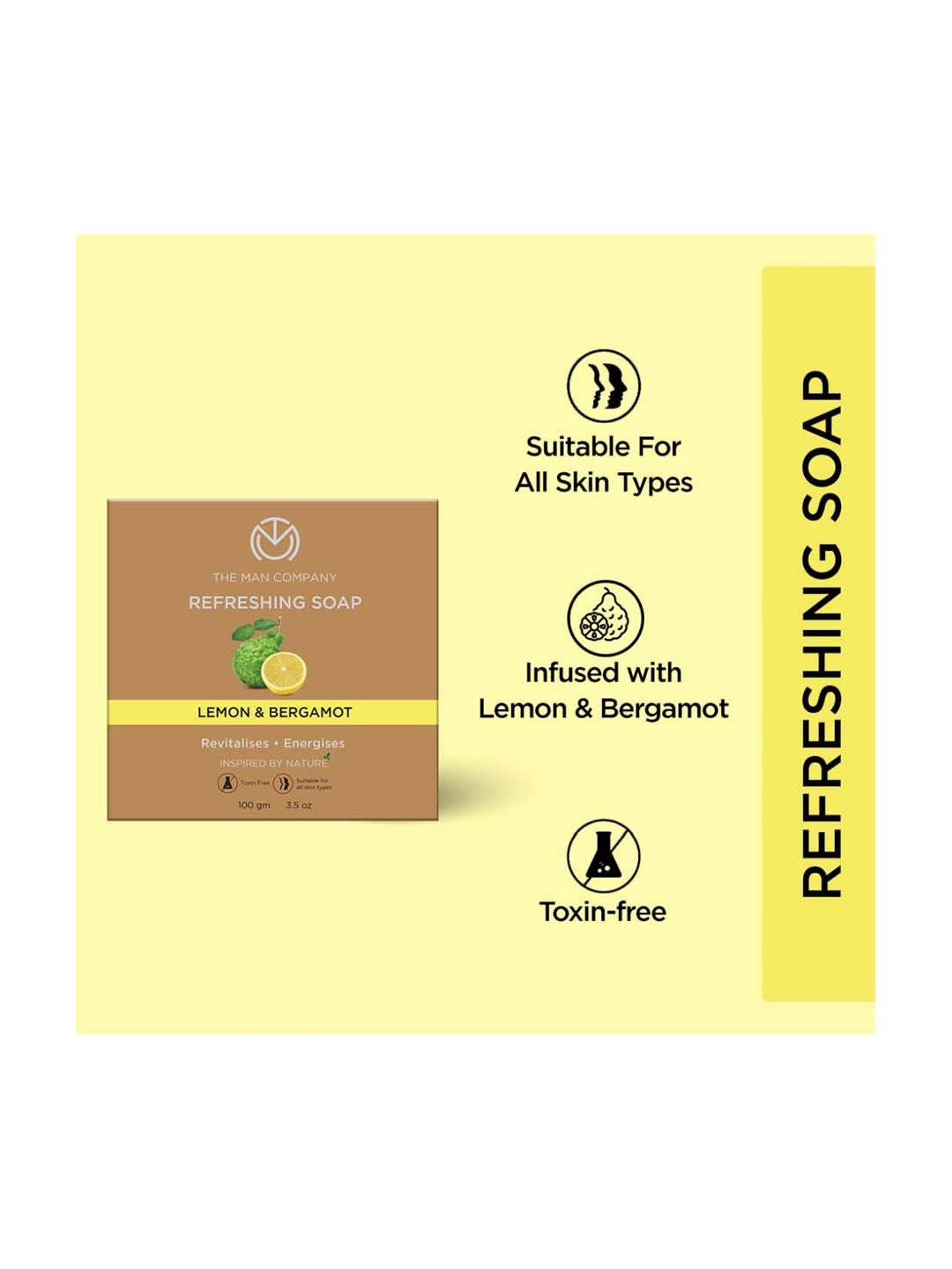 The Man Company Refreshing Soap for Men - Buy 3 Get 1 Free